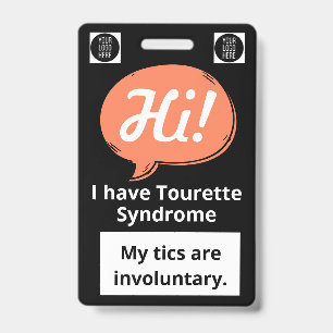 Tourette-Syndrom Sprechblase Freiwilliger Lanyard Ausweis