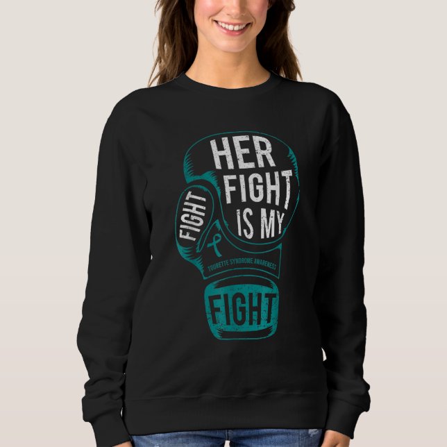 Tourette Syndrome Awareness Teal Boxing Glove Tees (Vorderseite)