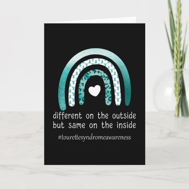 Tourette Syndrome Awareness Tourettes Warrior Aqua Karte (Vorderseite)