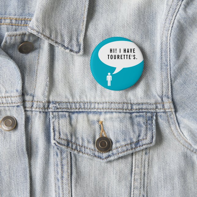 TOURETTE SYNDROME Sprachblase Button (Beispiel)