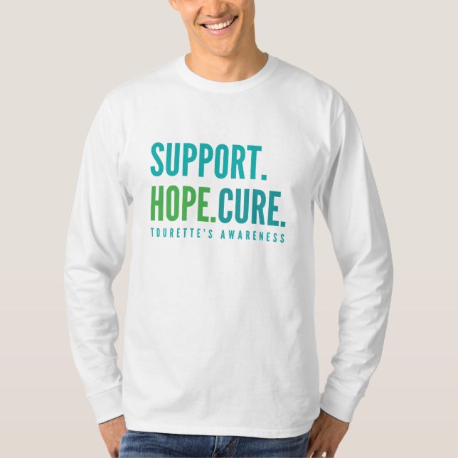 Tourette's support hope cuure Long Sleeved T - Shi T-Shirt (Vorderseite)