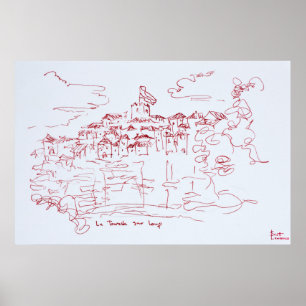 Tourettes sur Loup, Provence Südfrankreich Poster