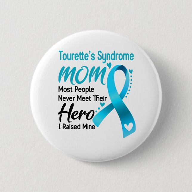 Tourette's Syndrome Awareness Month Ribbon Geschen Button (Vorderseite)