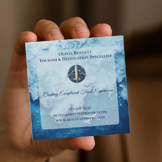 Tourismus Beruf Blaue Meer Karte Unternehmen Logo 