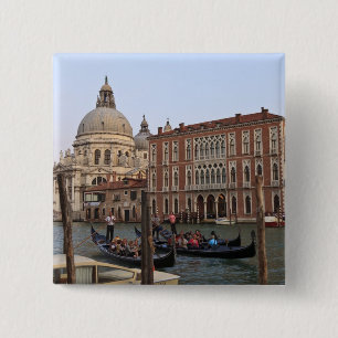 Tourist in Gondeln von San Maria Del Giglio Button