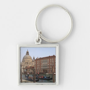 Tourist in Gondeln von San Maria Del Giglio Schlüsselanhänger