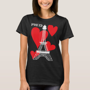 Tourist Paris Herz Eiffel Tower Frankreich Souveni T-Shirt