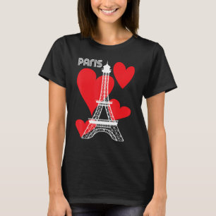 Tourist Paris Herz Eiffel Tower Frankreich Souveni T-Shirt