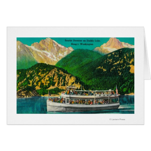 Tourist Steamer sur le lac Diablo, Skagit (Devant horizontal)