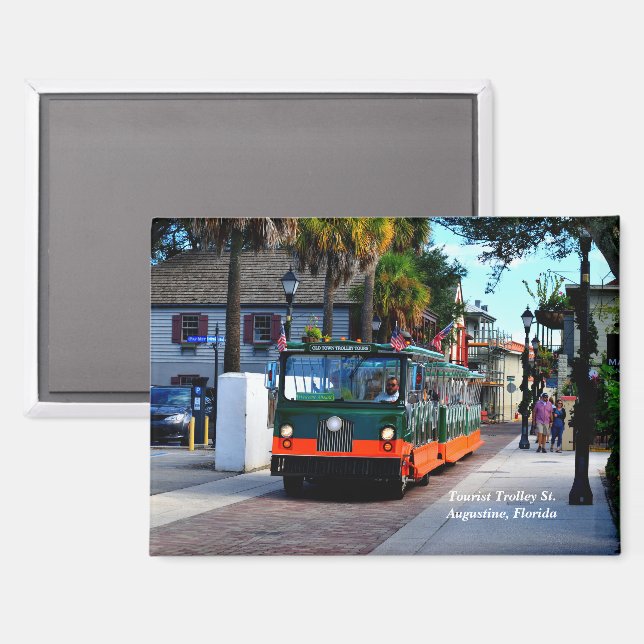 Tourist Trolley Magnet (Vorderseite/Rückseite)