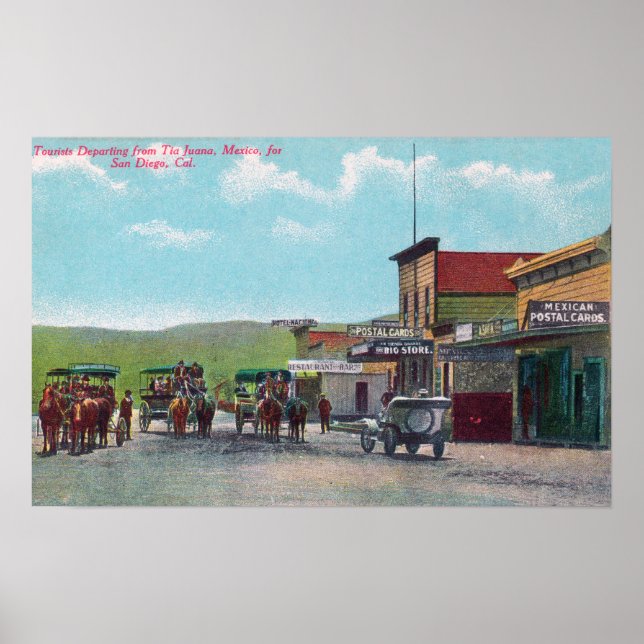Touristen, die nach Tijuana abreisen Poster (Vorne)