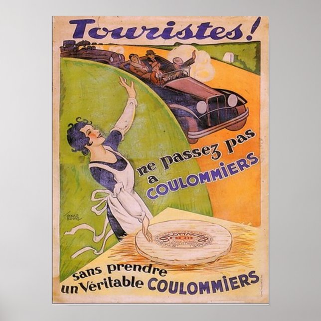 Touristen Vintage und Print Poster (Vorne)
