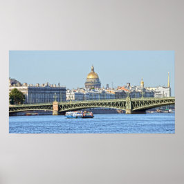 Touristenboot, Neva River, St. Petersburg, Russlan Poster