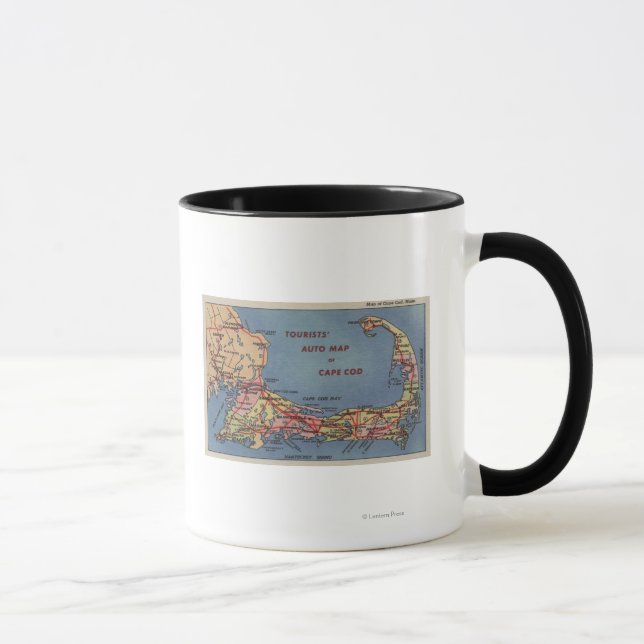 Touristenkarte Auto Cape Cod Tasse (Rechts)