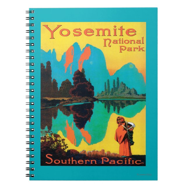 Touristenplakat - Yosemite Nat'l Park, CA Notizblock (Vorderseite)