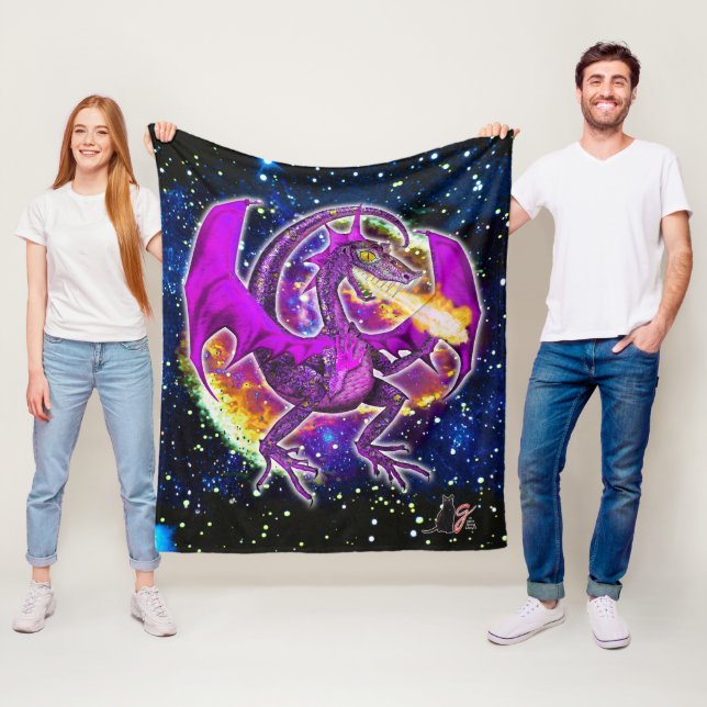 Tourmaline Cosmic Dragon Fleecedecke (Beispiel)