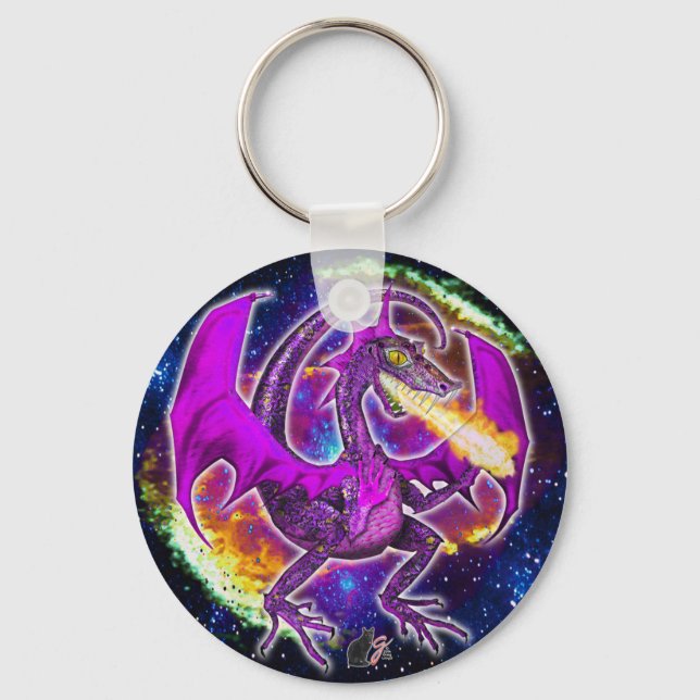 Tourmaline Cosmic Dragon Schlüsselanhänger (Vorderseite)