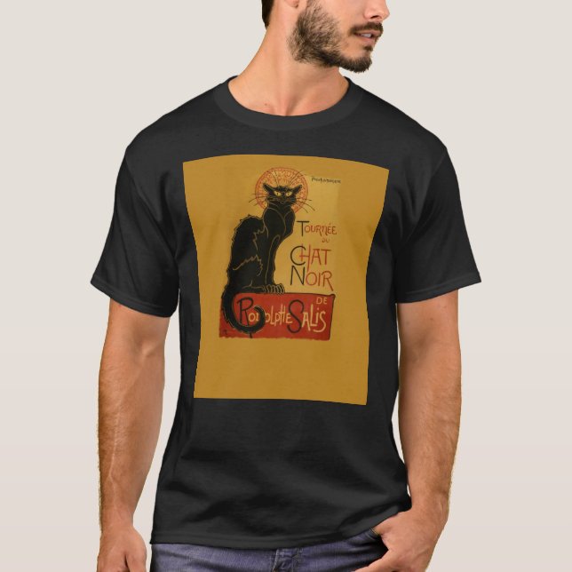 Tournee de Chat Noir Black Cat T-Shirt (Vorderseite)