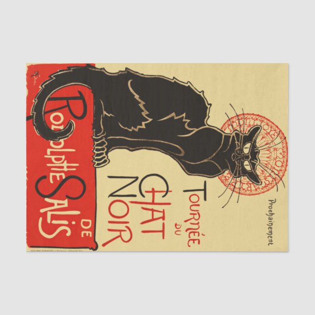 Tournée du Chat Noir Art Nouveau Seidenpapier (Vorderseite)