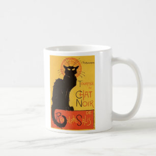 Tournée du Chat Noir, Steinlen Schwarze Katze Vint Kaffeetasse
