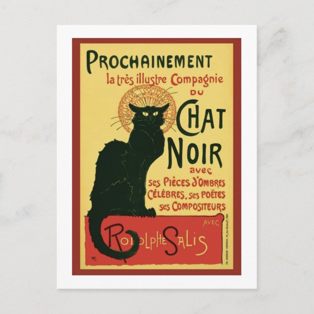 Tournée du Chat Noir, Theophile Steinlen Postkarte (Vorderseite)