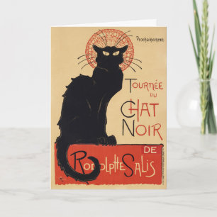 Tournee du Chat Noir Vintage Black Cat Art Nouveau Karte