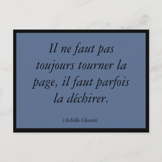 Tourner la page postkarte (Vorderseite)