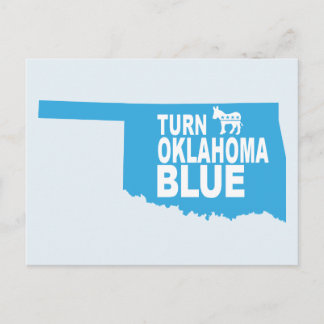 Tourner Oklahoma Carte postale bleue | Vote State 