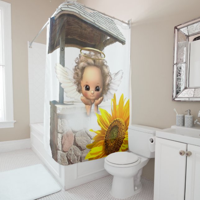 Tournesol Angel Douche rideau (En situation)