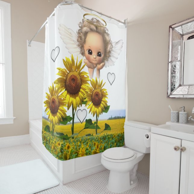 Tournesol Angel Douche rideau (En situation)