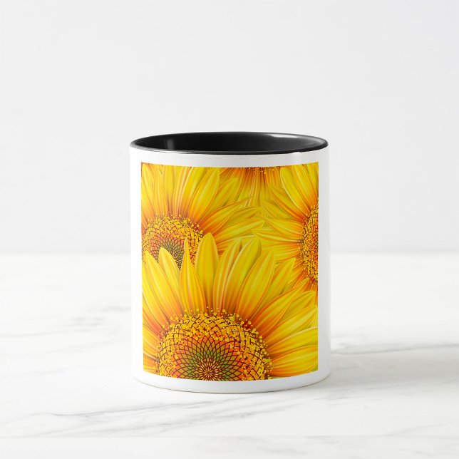 Tournesol Arrière - plan Mug (Créateur téléchargé)