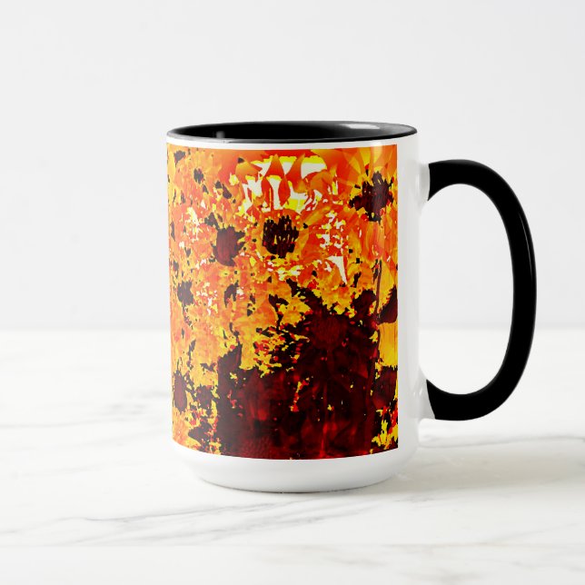 Tournesol Art Peinture Mugs (Droite)
