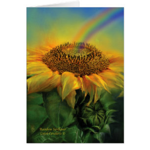 Tournesol ArtCard d'arc-en-ciel