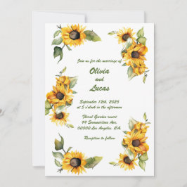 Tournesol Automne : Faire-part de mariage personna