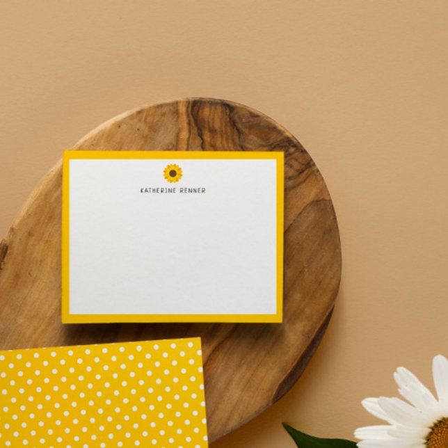 Tournesol Bordure jaune Merci personnalisé (Créateur téléchargé)