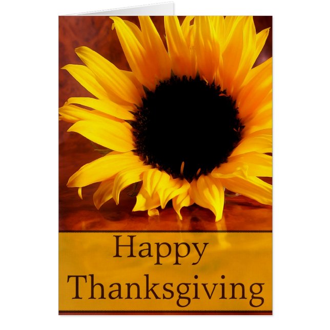 Tournesol :: Carte de voeux Bon thanksgiving (Devant)