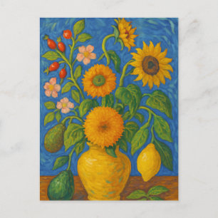 Tournesol dans le vase Carte postale