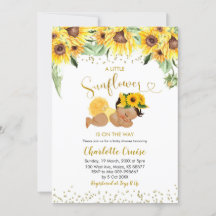 Tournesol est sur le chemin Baby shower Invitation