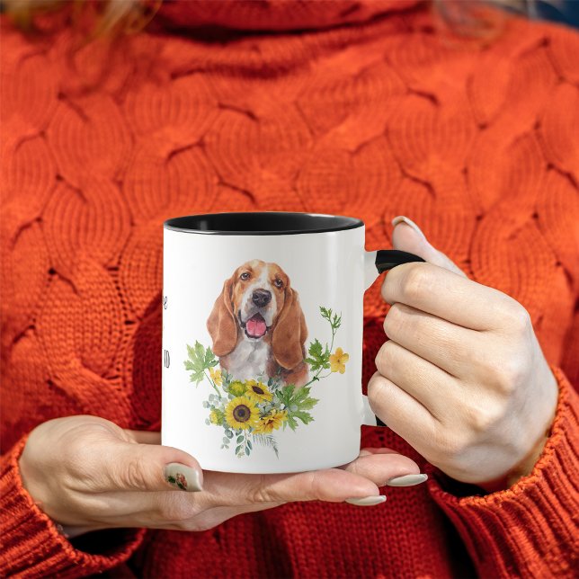 Tournesol Eucalyptus Basset Hound Mug (Créateur téléchargé)