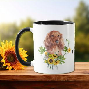 Tournesol Eucalyptus Rouge Dachshund Mug