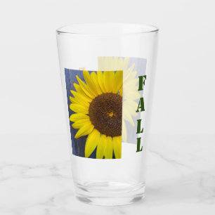 Tournesol Fleur de fond verre de bière
