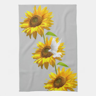 Tournesol Floral Dove Serviette de cuisine