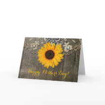 Tournesol heureux de la carte | du jour de mère du