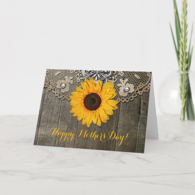 Tournesol heureux de la carte | du jour de mère du (Devant)