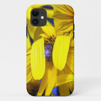 Tournesol jaune, Bee bleue iPhone 5 Coque