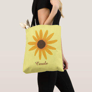 Tournesol jaune moderne Sacs fourre-tout personnal