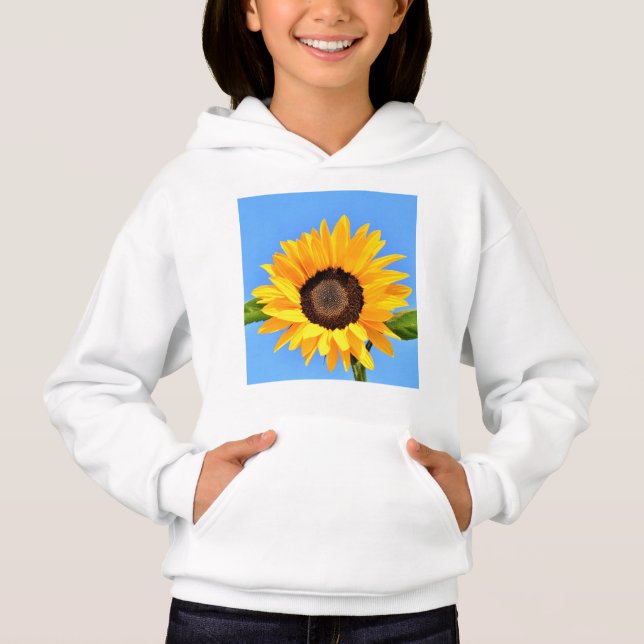 Tournesol jaune sur le Sweat - shirt à capuche Cie (Devant)