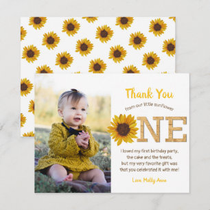 Tournesol rustique 1er anniversaire Carte de remer