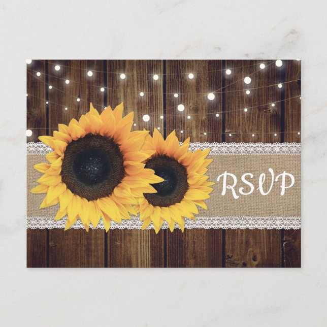 Tournesol Rustique RSVP Carte postale Choix de rep (Devant)