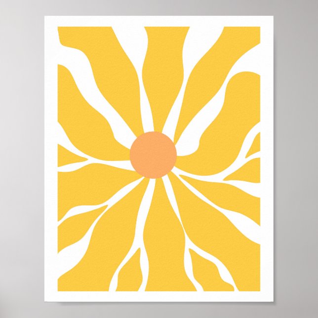 Tournesol Serenity Vector Poster Abstrait (Devant)